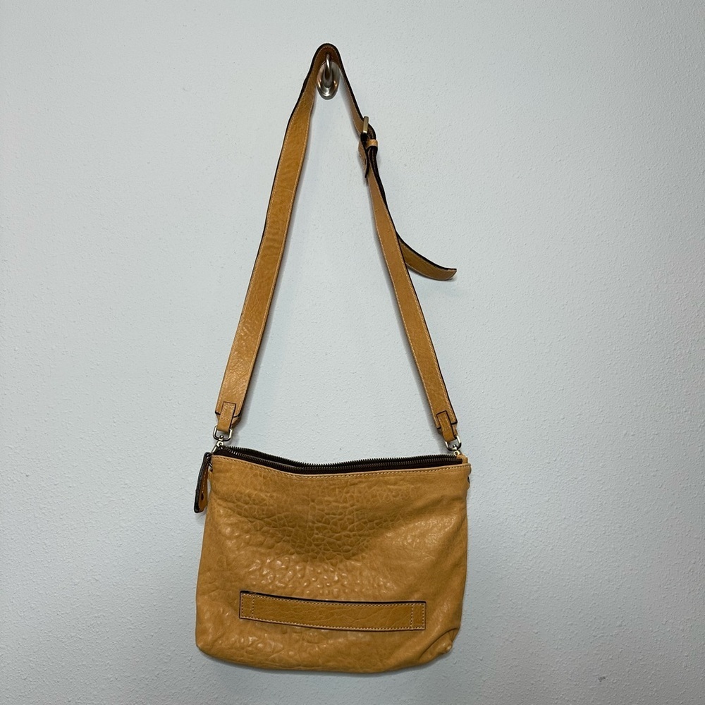 Maxon Tan Leather Crossbody Bag made in Italy